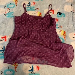 Flowy purple shirt with spots